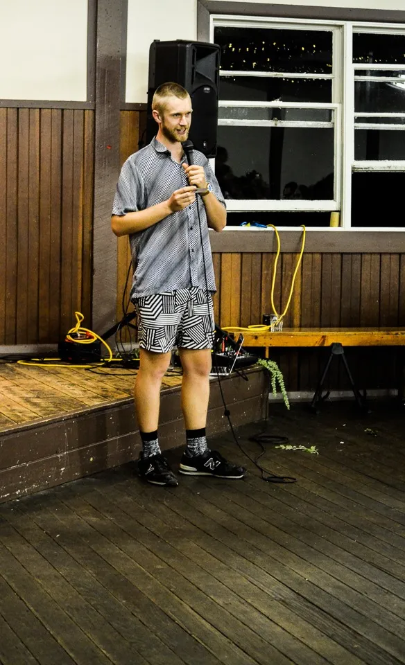 Tom speaking at a ceremony