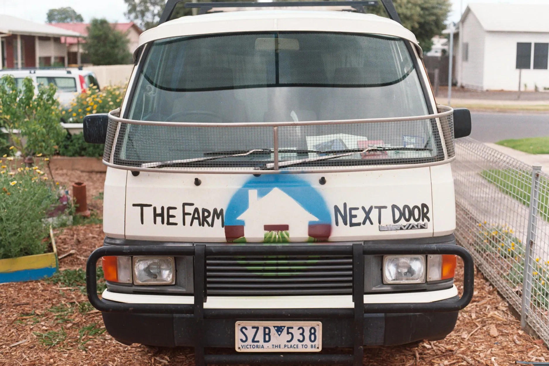 The Farm Next Door van, photographed on film